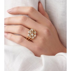 Gold And Diamond Nose Ring